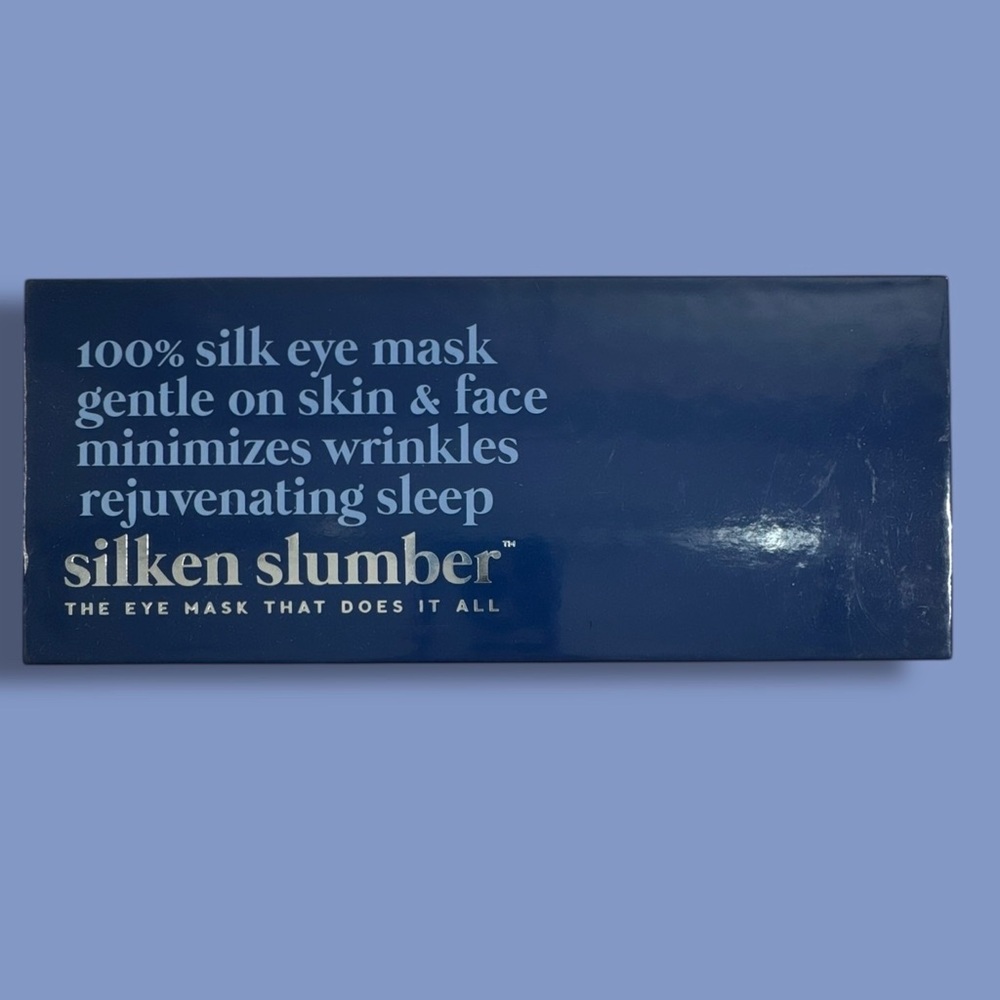 Silken Slumber The Eye Mask 100% Navy Blue Color Hypoallergenic Breathable